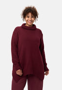'Vella' knitted sweater – soft cotton blend with wool content & roll neck