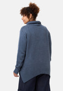 'Vella' knitted sweater – soft cotton blend with wool content & roll neck