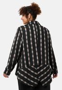'Karena' Blusenjacke - Baumwoll-Stretch, Streifenlook