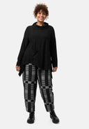'Vera' tunic - tone-on-tone texture & asymmetrical cut